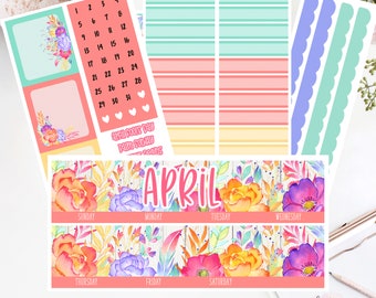 EC 7x9 APRIL Monthly Kit | Planner Stickers |  2006