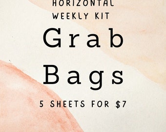 Horizontal weekly kit grab bag