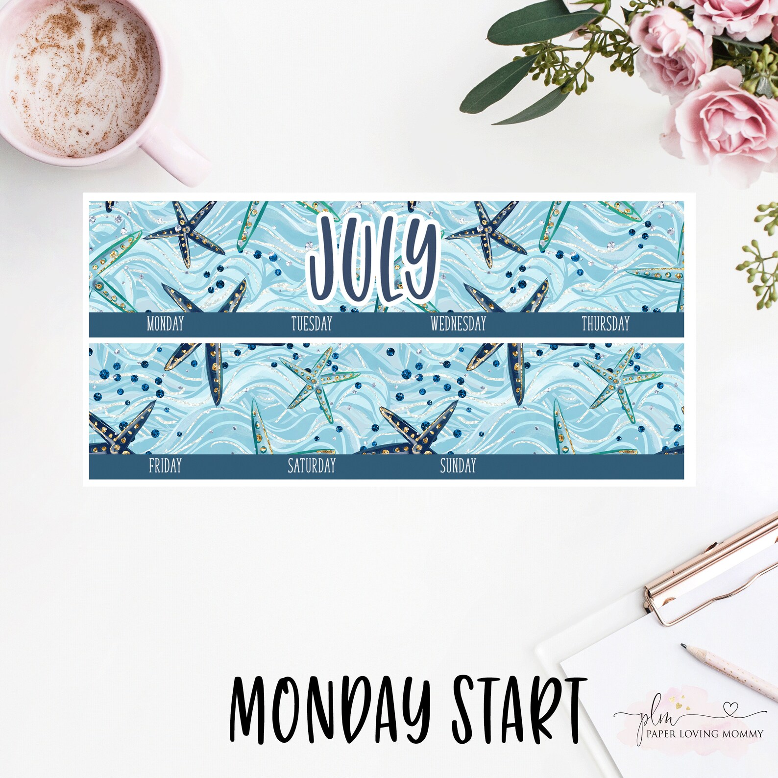 EC 7x9 JULY Monthly Kit Planner Stickers 2020 - Etsy