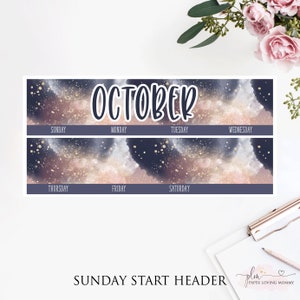 EC 7x9 OCTOBER Monthly Kit Planner Stickers 2027 image 2