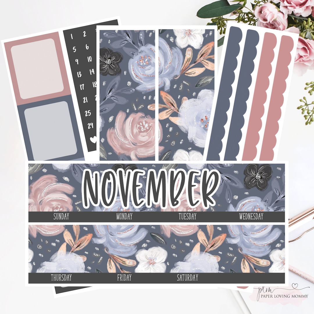EC PETITE NOVEMBER Monthly Kit Planner Stickers 2033 - Etsy