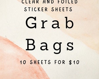 Clear and Foiled sticker grab bag