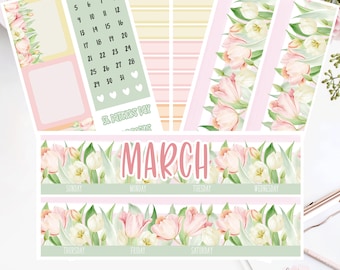 EC 7x9 MARCH Monthly Kit | Planner Stickers |  2001