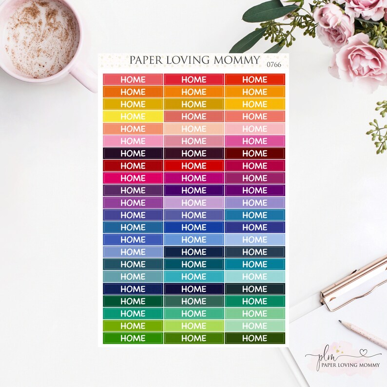 HOME Headers Planner Stickers 0766 image 1