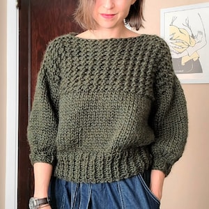 KNITTING PATTERN Of A Piece Sweater image 1