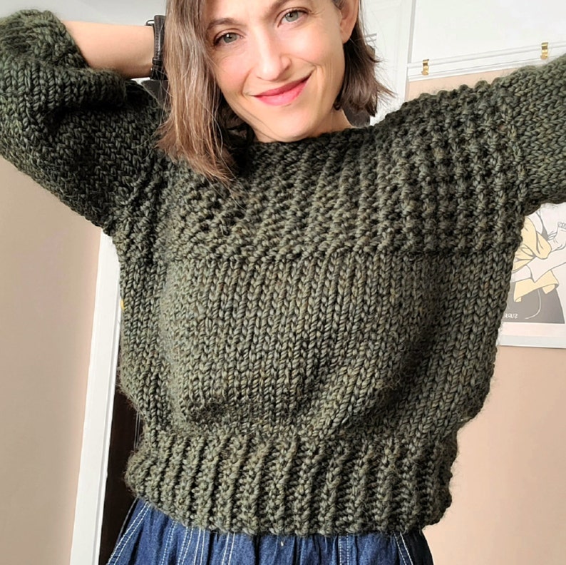 KNITTING PATTERN Of A Piece Sweater image 3