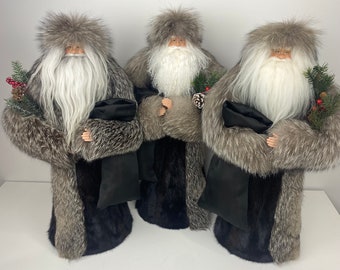 In Hatties Attic, Luxury Handcrafted Santas, Fur Coats, Upcycled, OOAK,  Santas, Father Christmas, Santa Claus - Etsy