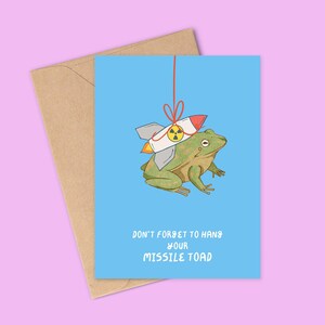 Vergessen Sie nicht, Ihre Missile Toad Lustige Weihnachtskarte zu hängen
