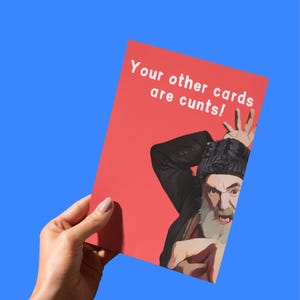 Rude Brassic Birthday Card “Your Cards A C*nt” Farmer Jim Funny Quotes