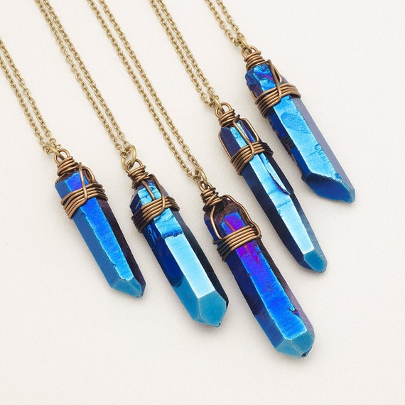 Titanium quartz necklace Clearance