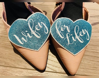 Wifey Glitsy Bridal Shoe Clips