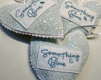 Sparkly Something Blue Bridal Gift, Glitter heart