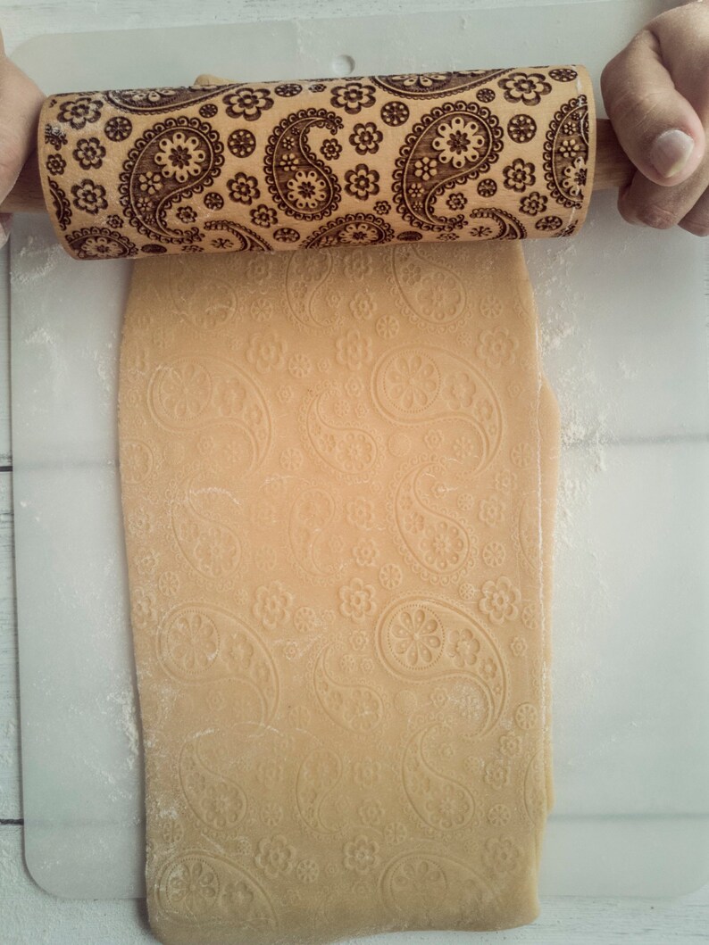 PAISLEY pattern Baking mold Cookies press Baking gift Paisley for embossed cookies PAISLEY Embossing Rolling Pin