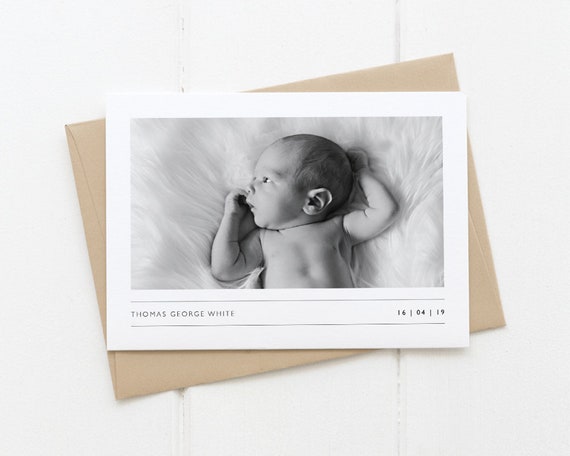 Simple Birth Announcement Cards Birth 