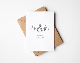 Personalised Wedding Card | Mr & Mrs Card | Wedding Day Card | Personalised Wedding Cards | Custom Wedding Card | Wedding Cards | Wedding