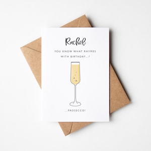 Personalised Prosecco Birthday Card | Funny Birthday Cards | Best Friend Birthday Cards | Prosecco Cards | Funny Birthday Cards | Friends