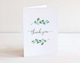 Thank You Card | Botanical Thank You Cards | Thank You Cards | Eucalyptus Thank You Cards | Simple Thank You Card | Wedding Thank You Card