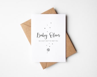 Baby Shower Card | Personalised Baby Shower Cards | Mum to be Cards | Parents to be Cards | Baby Shower Cards | Pregnancy Card | Dandelion