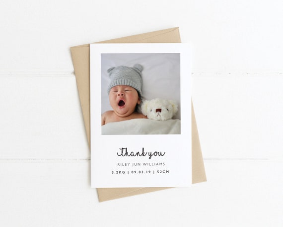 cheap personalised baby thank you cards