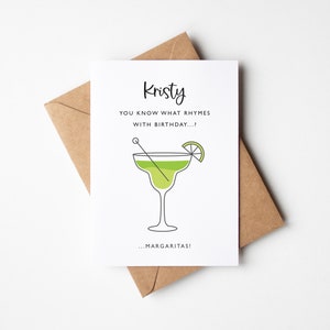 Personalised Margarita Birthday Card | Funny Birthday Cards | Best Friend Birthday Cards | Margarita Cards | Funny Birthday Cards | Friends