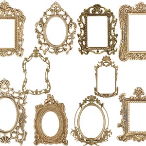 Digital frame, Vintage Gold Frames, Vintage Frames, Frames clipart, Shabby vintage, Golden frame, Vintage Clip Art Buy 2 Get 1 FREE