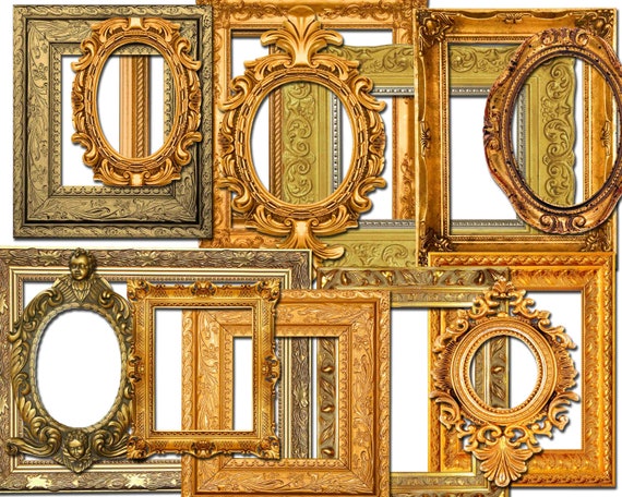 Digital Frame Vintage Gold Frames Vintage Frames Frames -  Norway