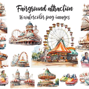 Kirmes Attraktion, Vergnügungspark Bild, Fahrten Clipart, Jahrmarkt Fahrt PNG, Riesenrad Bild, Karussell Clipart, Achterbahn PNG