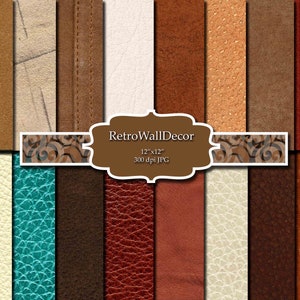 Couro digital, texturas de couro, fundos de couro, couro marrom envelhecido, couro Shabby chic, papel 12x12 Compre 2 e ganhe 1 GRÁTIS