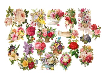 Vintage Rose Clipart: Victorian Floral Graphics (Digital Download)