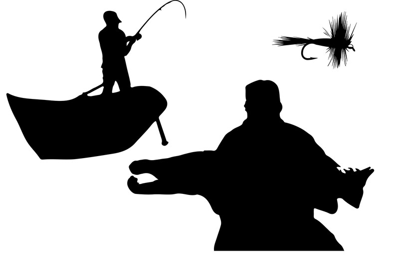 釣りのシルエット、釣りのクリップアート、釣りの SVG、漁師のシルエット、釣りの画像、釣りのカット ファイル、釣りのクリカット 2 つ買うと 1 つ無料 画像 2