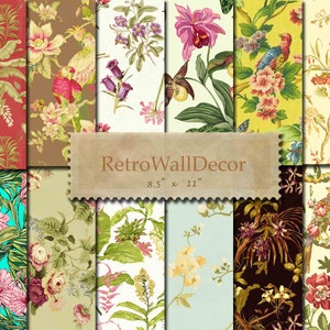 Blumen Digitales Papier, Blumen Digitales Papier, Blumen Hintergrund, Rosen Digitales Papier, Shabby Chic Blumenmuster, 20x20 cm kaufen 2 Get 1 FREE