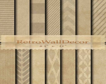 Kraft Paper Texture: Beige Scrapbook Paper Background (Digital Download)