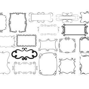 Digitaler Rahmen svg, quadratischer Rahmen svg, Rahmen Clipart, Dekorationsrahmen, Hochzeitsrahmen, digitaler Rahmen dxf, Etikettenrahmen Kaufen 2 erhalten 1 GRATIS