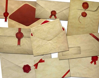 Old digital envelope, Antique Paper, Vintage envelope, Envelope clip art, old paper envelope, Distressed paper, Aged paper Buy 2 Get 1 FREE