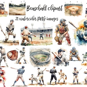 Baseball clipart, Baseball watercolor, Baseball set clipart, Sport clipart, Baseball illustration, Baseball image Buy 2 Get 1 FREE