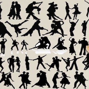 Dancing Silhouettes Dancing People Clip Art Couple Dance Silhouettes Dancing Clip Art 30 PNG SVG eps dxf Elements Acquista 2 Ottieni 1 GRATIS