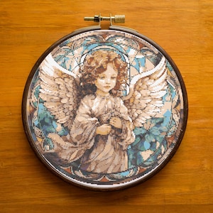 The Angel Cross Stitch Pattern PDF, Beautiful Angel Design for Home Decor, Angel Cross Stitch Hand Embroidery, Instant Download