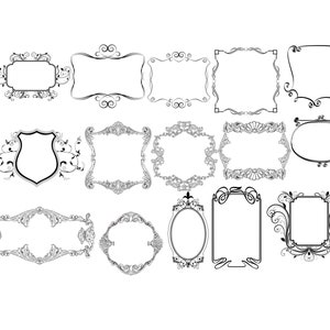 Digitaler Rahmen svg, quadratischer Rahmen svg, Rahmen Clipart, Dekorationsrahmen, Hochzeitsrahmen, digitaler Rahmen dxf, Etikettenrahmen Kaufen 2 erhalten 1 GRATIS