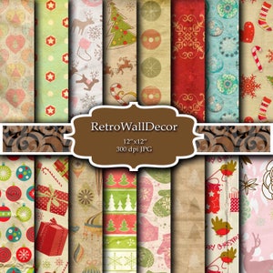 Christmas digital paper, Crumpled papers, Xmas paper, Holiday Paper, winter paper, Christmas Patterns, Christmas Background Buy2 Get 1 FREE