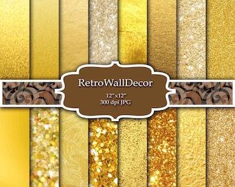 Digital gold paper, Gold background, Gold paper, Digital gold foil, Gold glitter, Gold pattern, Gold glitter Paper 12x12 Buy 2 Get 1 FREE