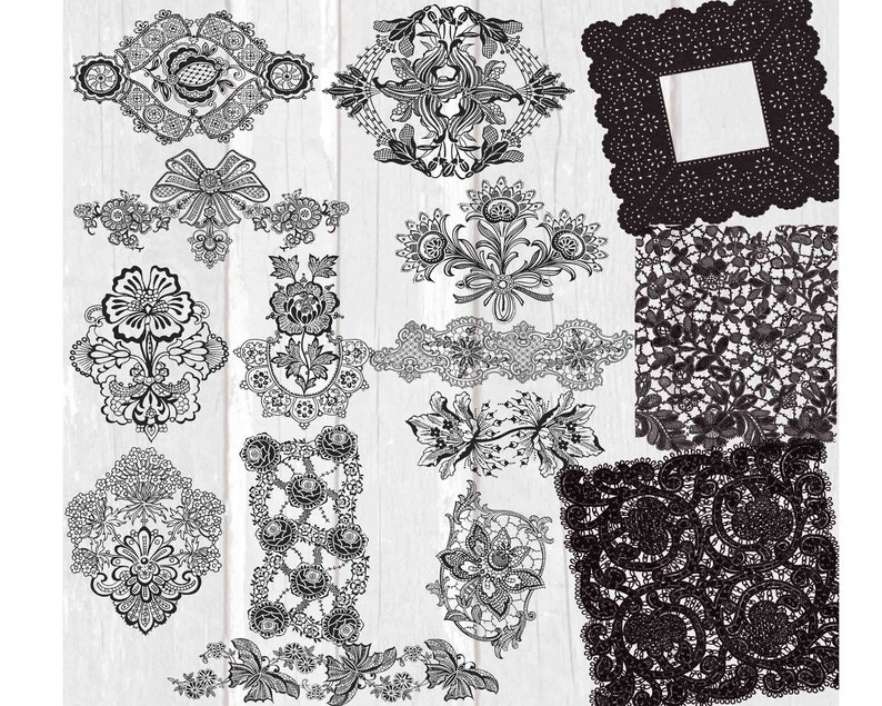 Lace Clipart Digital Lace Lace Texture Shabby Chic Lace - Etsy