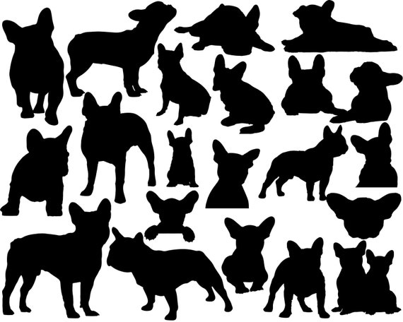 Download French Bulldog Svg Dog Silhouette French Bulldog Png Etsy