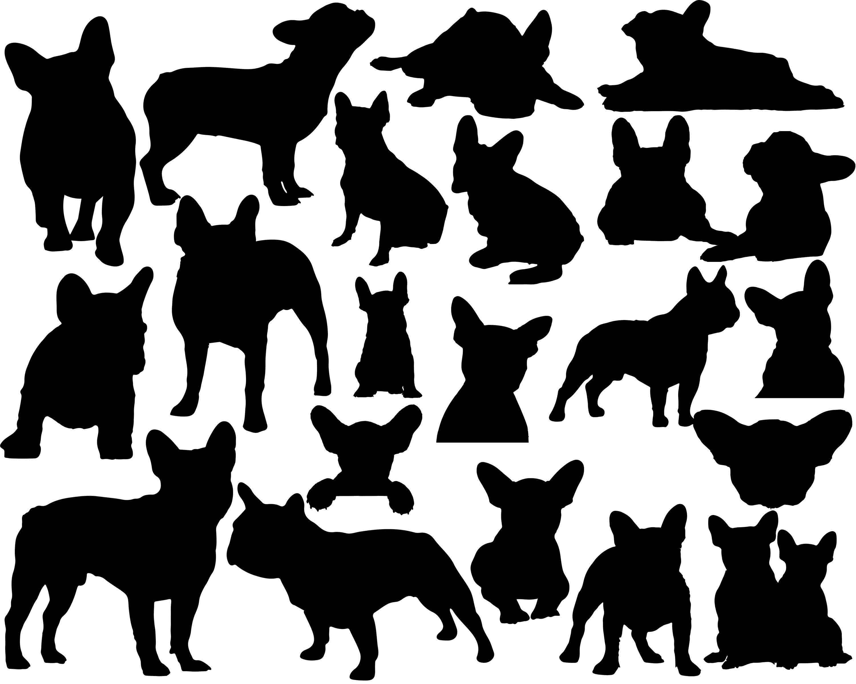 Download French Bulldog Svg Dog Silhouette French Bulldog Png Etsy