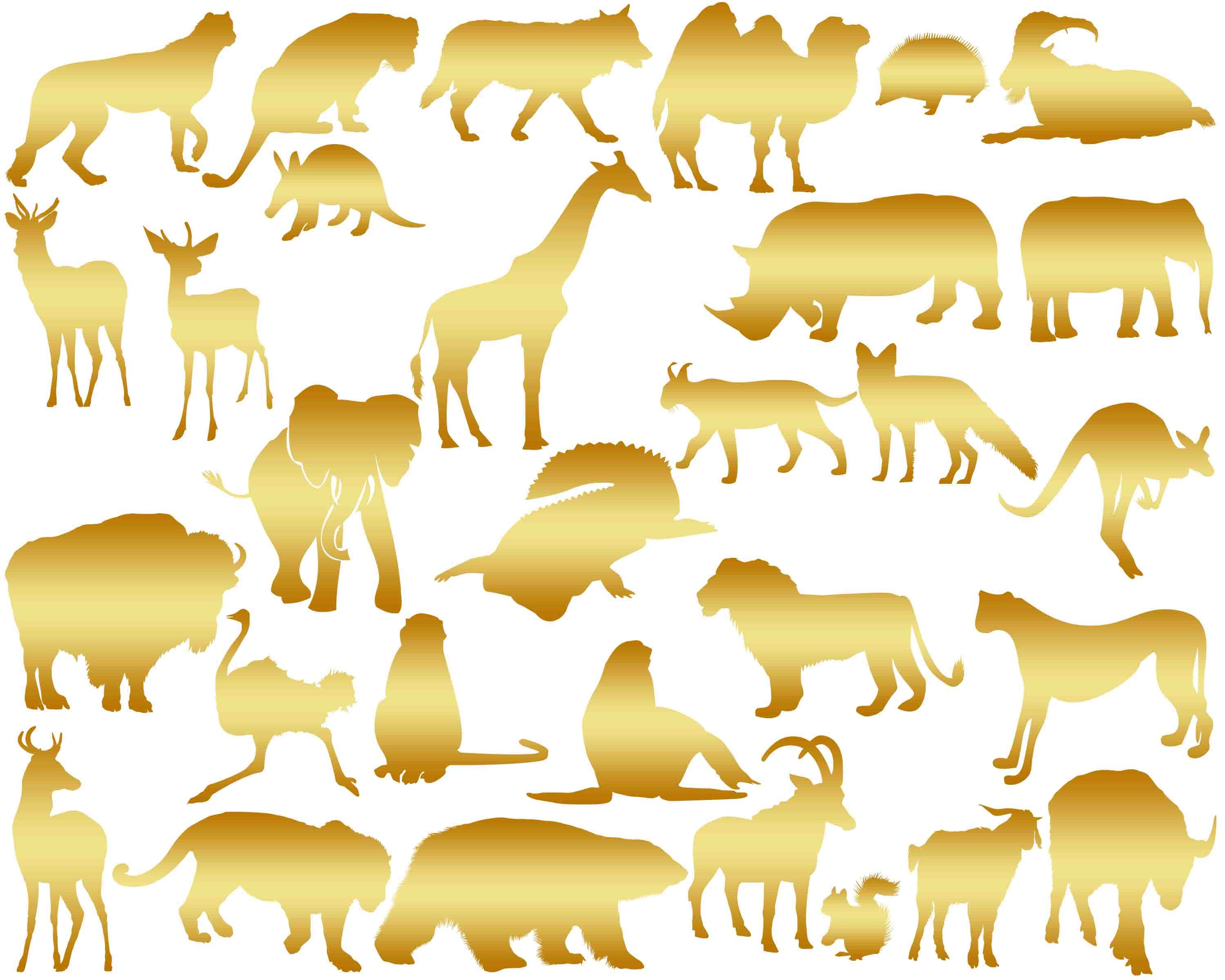 Gold Safari Animals - Etsy Gold Safari Animals - Etsy