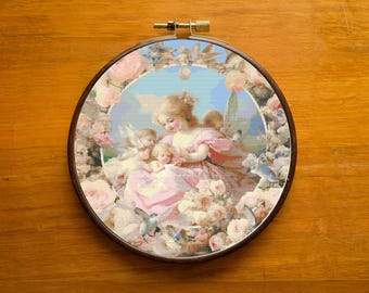 Angels Cross Stitch Pattern: Home Decor Embroidery (PDF Pattern)