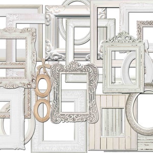 Digital frame, Vintage White Frames, Vintage Frames, Frames clipart, Shabby vintage, White frame, Vintage Clip Art Buy 2 Get 1 FREE