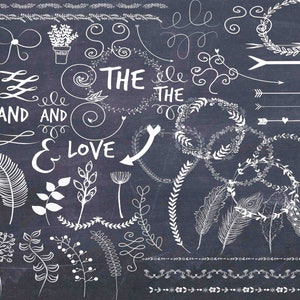 Laurels Clipart Wreaths Banners Arrows chalkboard wedding  rustic wedding Wedding Invitations Wedding Signs DIY Wedding Buy 2 Get 1 FREE