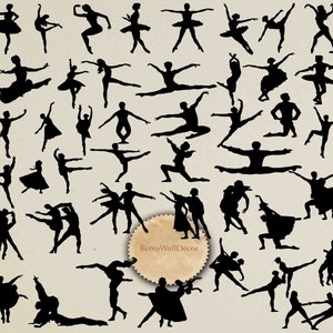 Silhouette di balletto, Silhouette di ballerine, Clip Art di balletto, Clip Art ballerina, Balletto SVG, Clip Art ballerina File di taglio del balletto Acquista 2 Ottieni 1 GRATIS