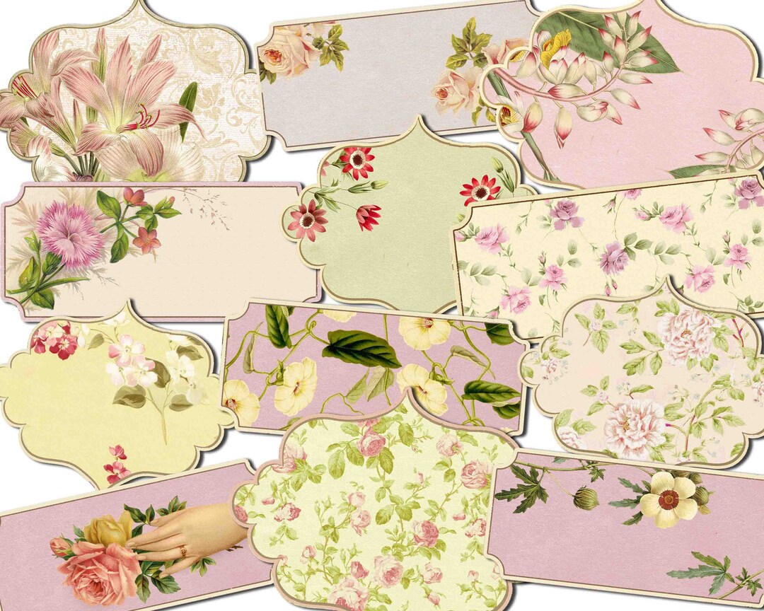 Spring Labels, Romantic Label, Label Clip Art, Easter Label, Digital ...