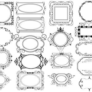 Digitaler Rahmen svg, quadratischer Rahmen svg, Rahmen Clipart, Dekoration Rahmen, Hochzeitsrahmen, digitaler Rahmen dxf, Label Rahmen Kaufen 2 Get 1 FREE